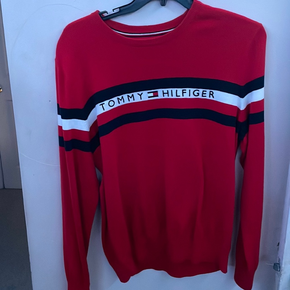 Red Tommy Hilfiger sweater